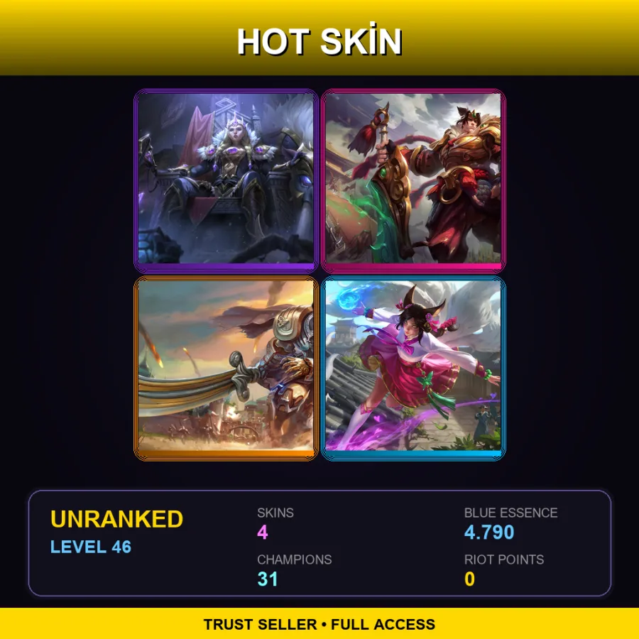 LAS | Lv46 | Unranked | 4 Skin | 31 Champ — Warring Kingdoms Garen