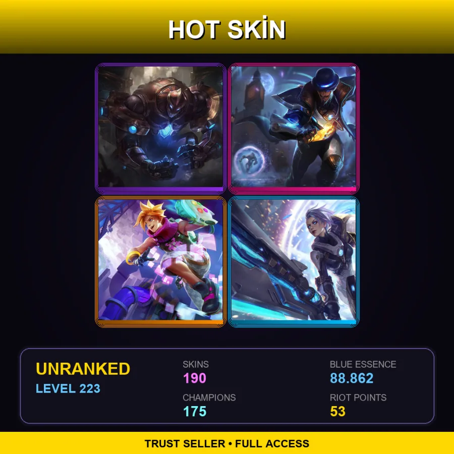 BR | Lv223 | Unranked | 190 Skin | 175 Champ