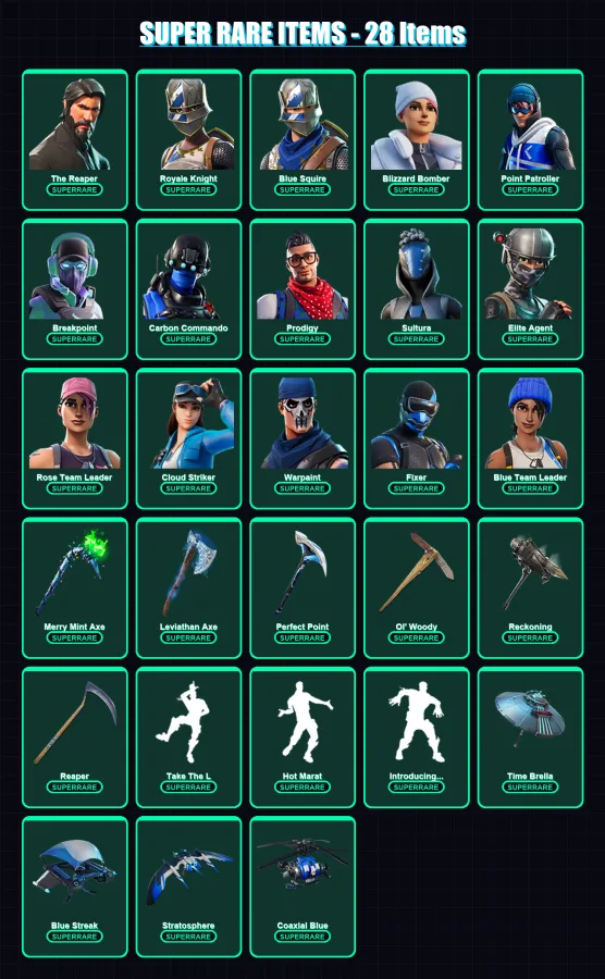 [PS4/PS5/XBOX/PC] | The Reaper | Royale Knight | Blue Squire | 219 skin | Lv2617