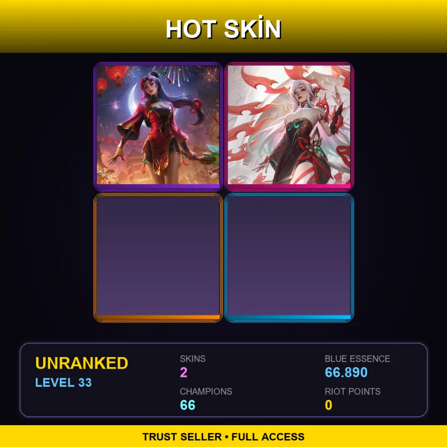 LAS | Lv33 | Unranked | 2 Skin | 66 Champ