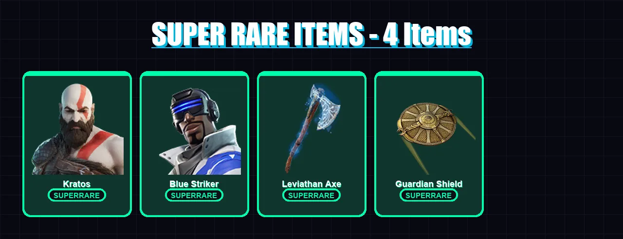 [PC] | Kratos | Blue Striker | Ronin | The Imagined | The Origin | 69 skin | 100 pickaxe | 68 emote | 83 glider | Lv1043