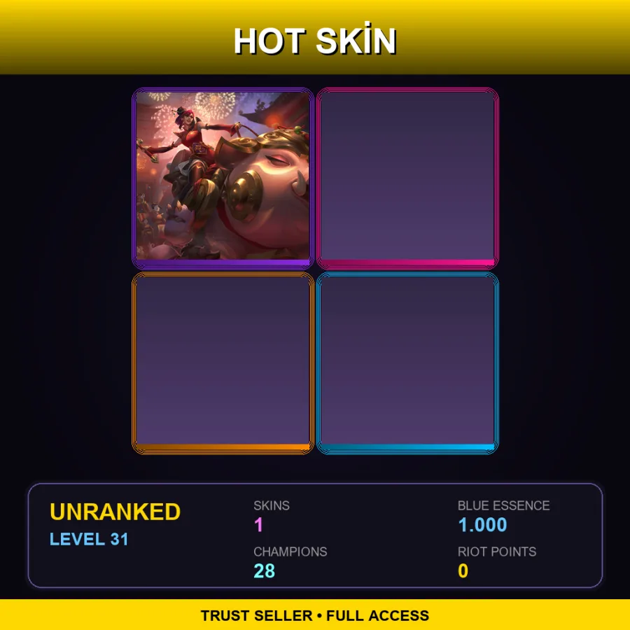 EUW | Lv31 | Unranked | 1 Skin | 28 Champ — LoL account