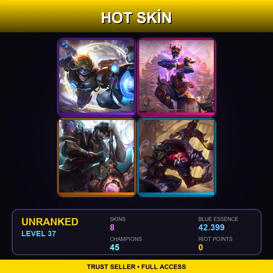 TR | Lv37 | Unranked | 8 Skin | 45 Champ — Shockblade Shen