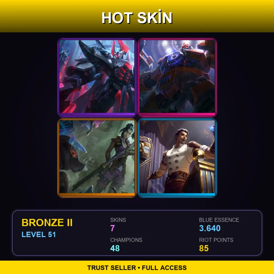 NA | Lv51 | Bronze II | 7 Skin | 48 Champ
