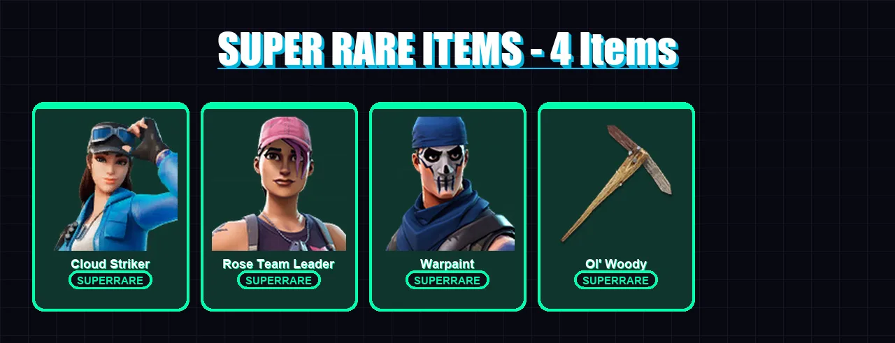 [PC/XBOX] | Cloud Striker | Rose Team Leader | Warpaint | The Ice King | Deadpool | 91 skin | 84 pickaxe | 70 emote | 56 glider | Lv599 — Fortnite account