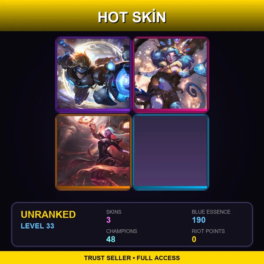 LAS | Lv33 | Unranked | 3 Skin | 48 Champ