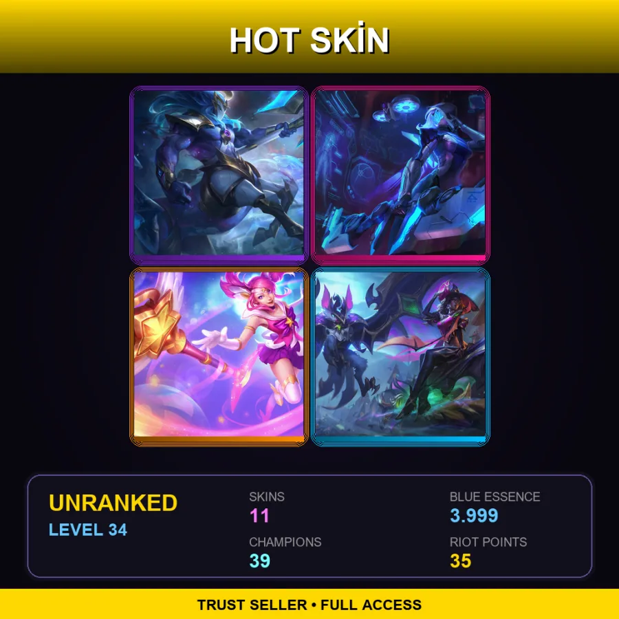 LAN | Lv34 | Unranked | 11 Skin | 39 Champ
