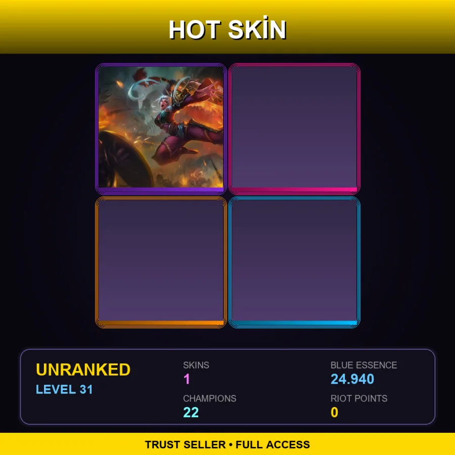 NA | Lv31 | Unranked | 1 Skin | 22 Champ