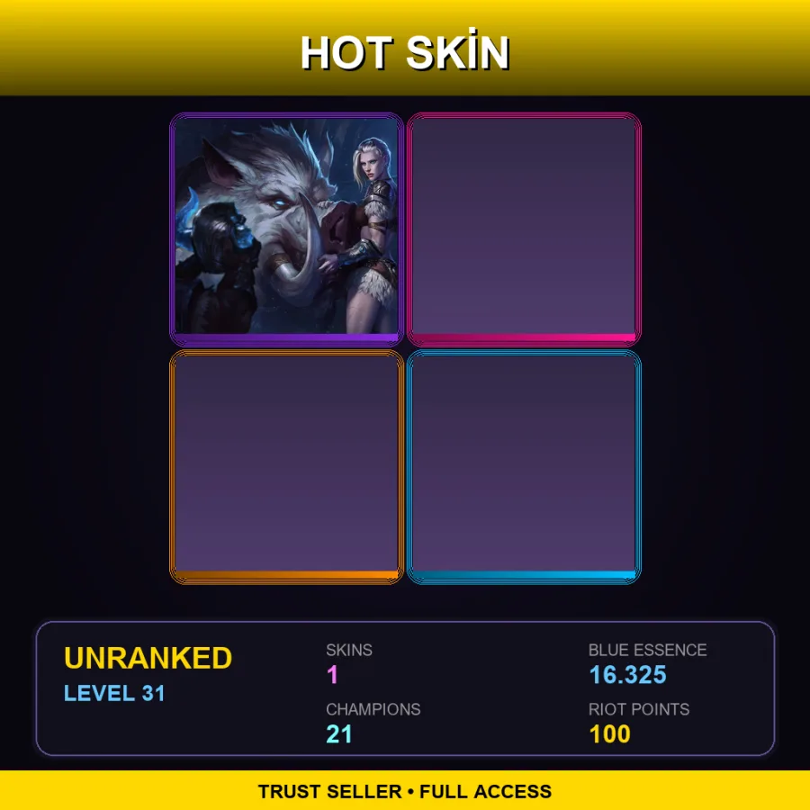 EUNE | Lv31 | Unranked | 1 Skin | 21 Champ