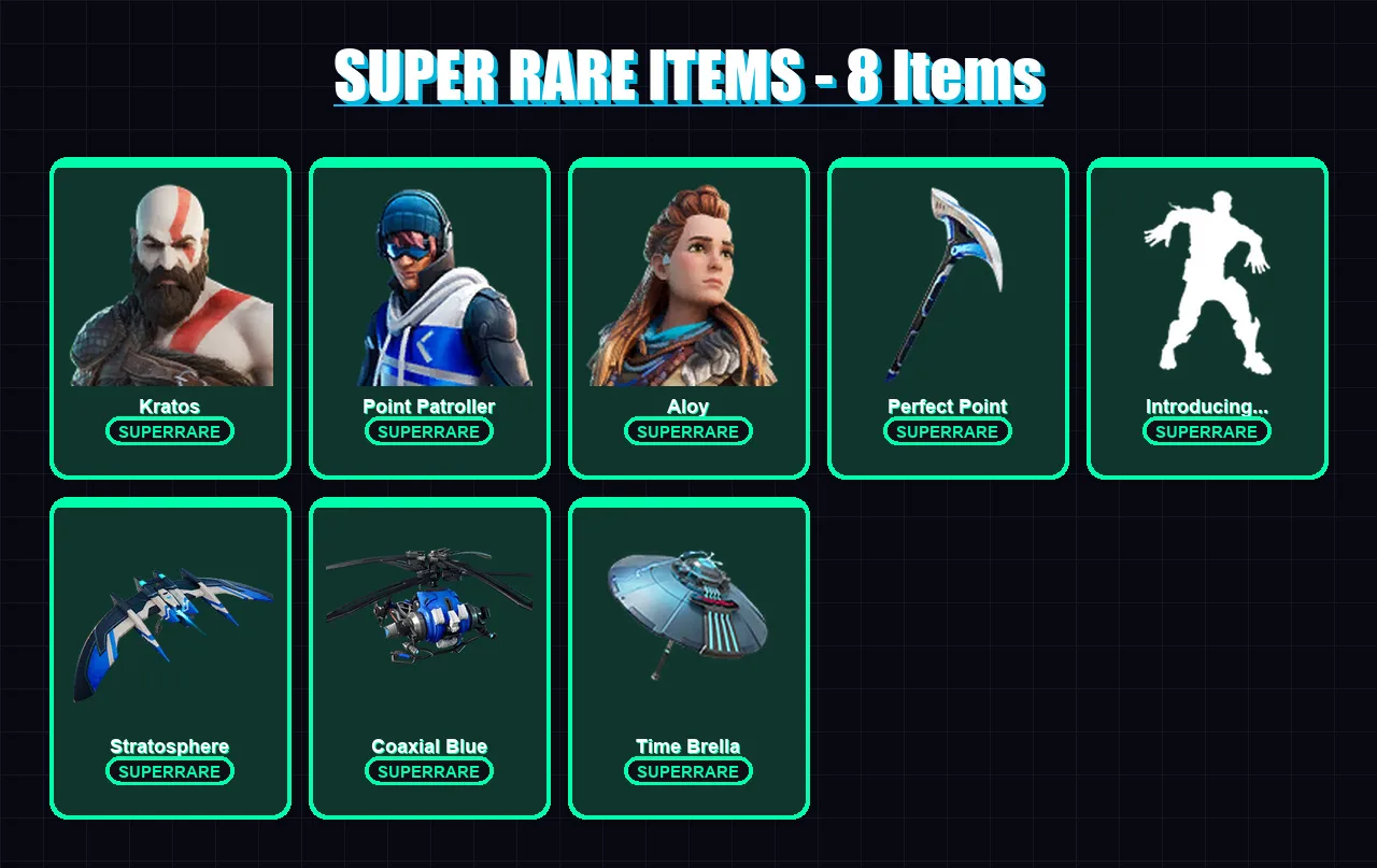 [PC/XBOX] | Kratos | Point Patroller | Aloy | Joltara | Gear Specialist Maya | 140 skin | 120 pickaxe | 104 emote | 111 glider | Lv1711