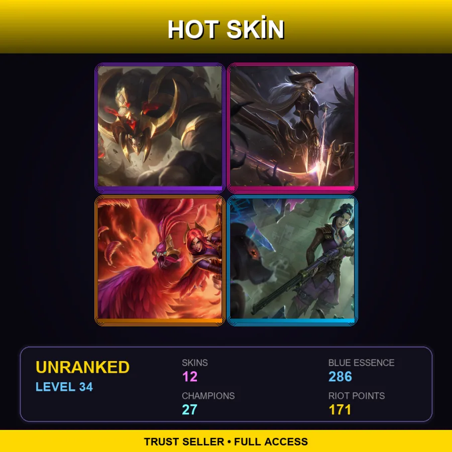 EUW | Lv34 | Unranked | 12 Skin | 27 Champ — Arcane Inventor Jayce