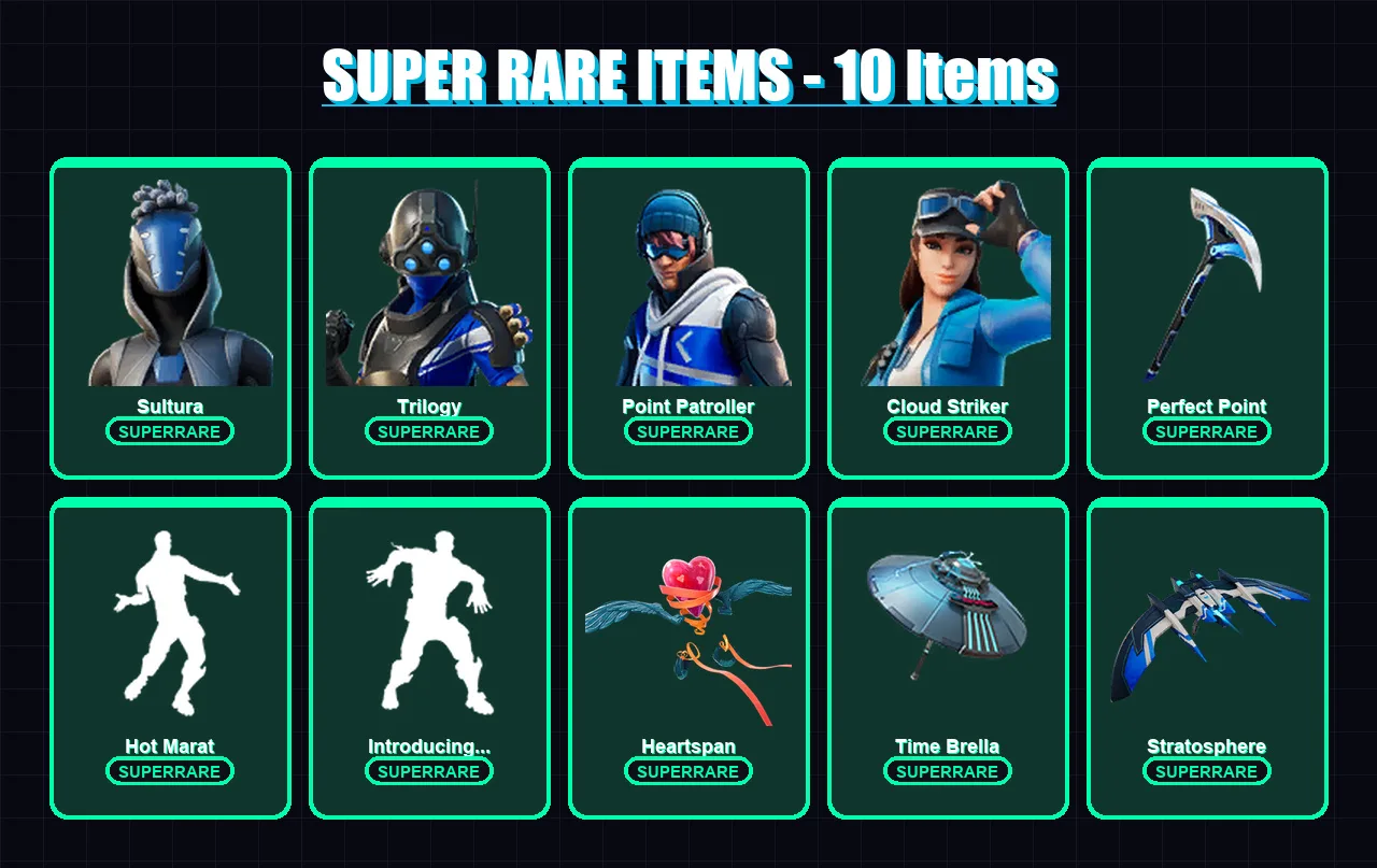 [PC/XBOX] | Sultura | Trilogy | Point Patroller | Cloud Striker | The Foundation | 160 skin | 203 pickaxe | 159 emote | 177 glider | Lv3093