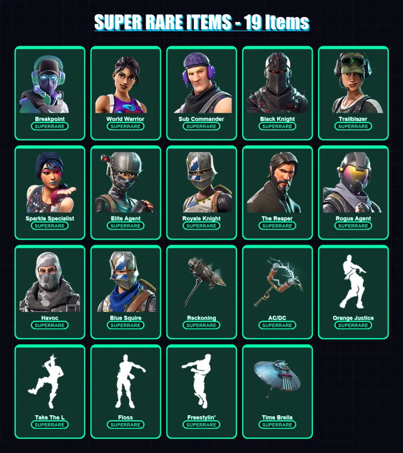 [PC/XBOX/PSN] | Breakpoint | World Warrior | Sub Commander | Black Knight | Trailblazer | 99 skin | 64 pickaxe | 91 emote | 55 glider | Lv685 — Fortnite account
