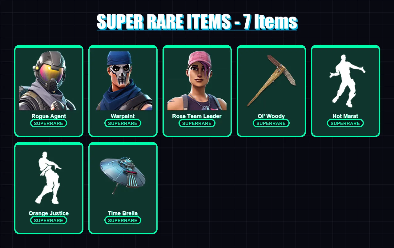 [PC/XBOX/PSN] | Rogue Agent | Warpaint | Rose Team Leader | Vendetta | Omegarok | 83 skin | 88 pickaxe | 79 emote | 74 glider | Lv843