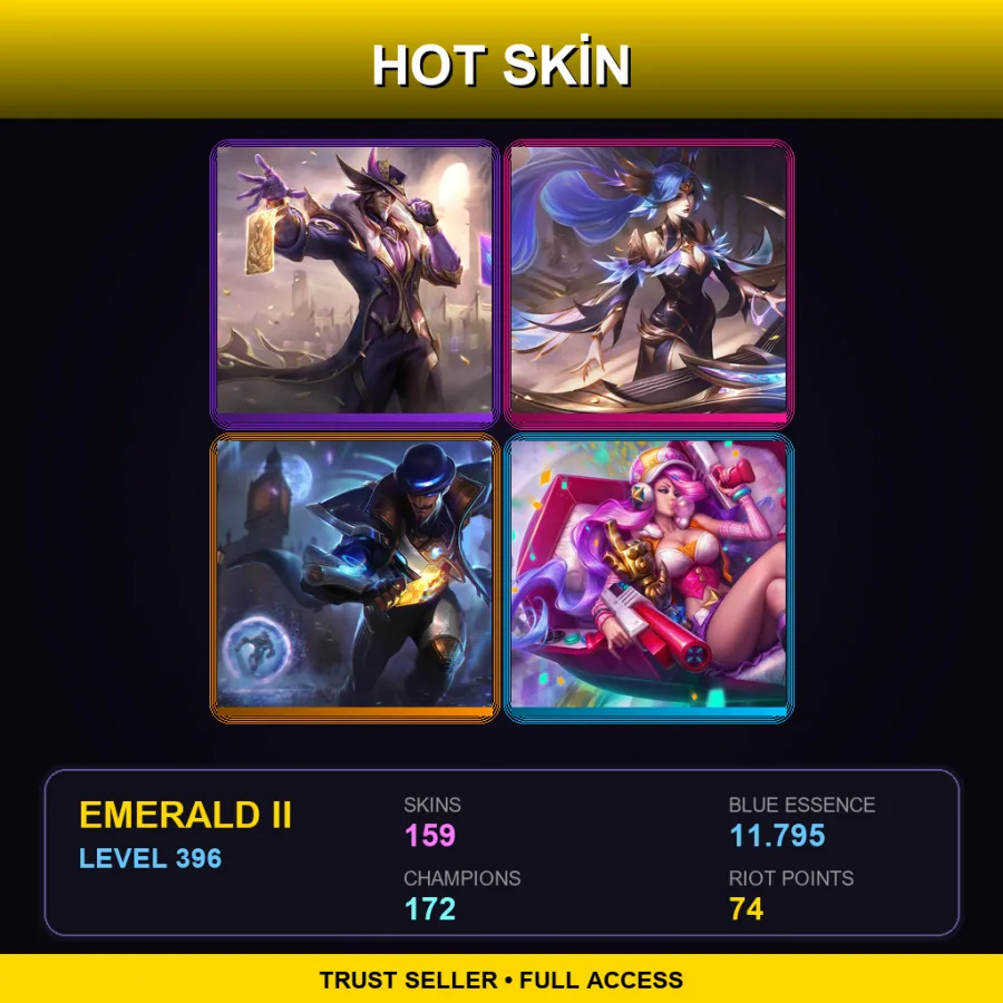 TR | Lv396 | Emerald II | 159 Skin | 172 Champ