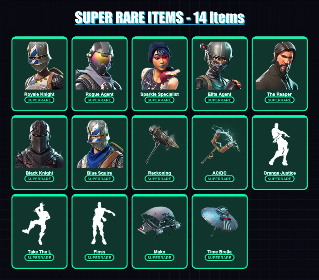 [PC/XBOX/PSN] | Royale Knight | Rogue Agent | Sparkle Specialist | Elite Agent | The Reaper | 37 skin | 54 pickaxe | 53 emote | 68 glider | Lv1088