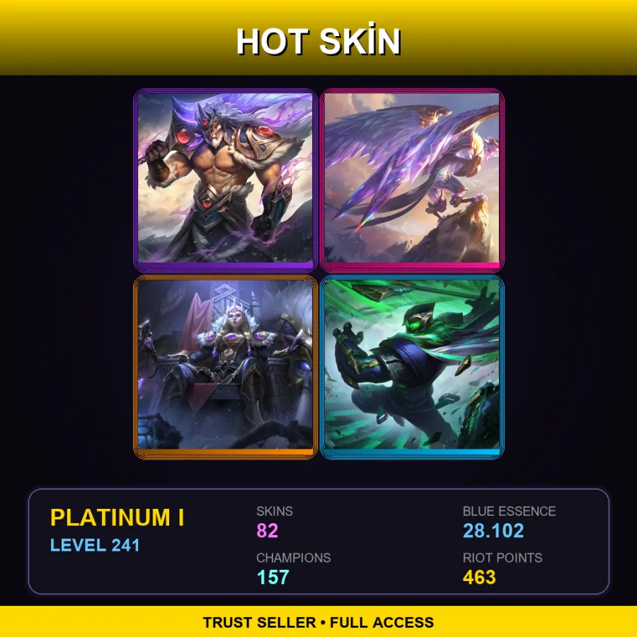 EUW | Lv241 | Platinum I | 82 Skin | 157 Champ — Judgment Kayle