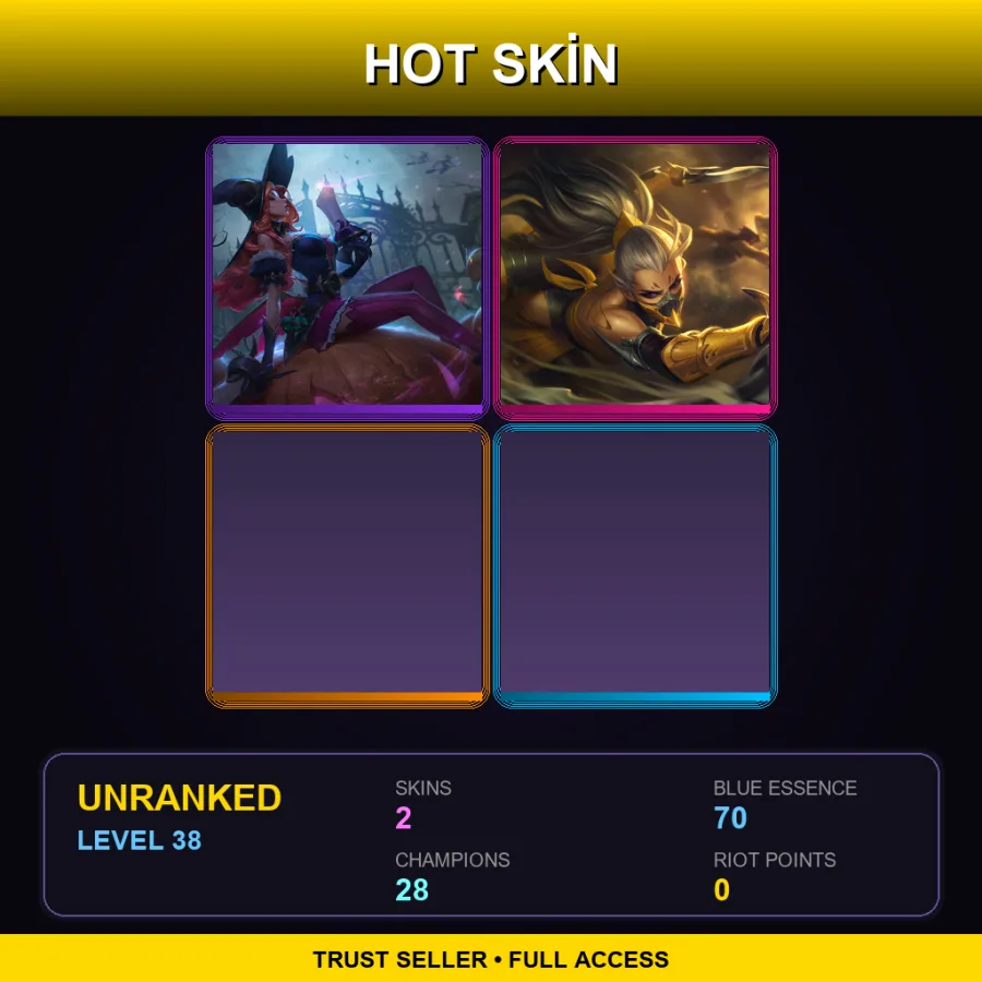 EUW | Lv38 | Unranked | 2 Skin | 28 Champ