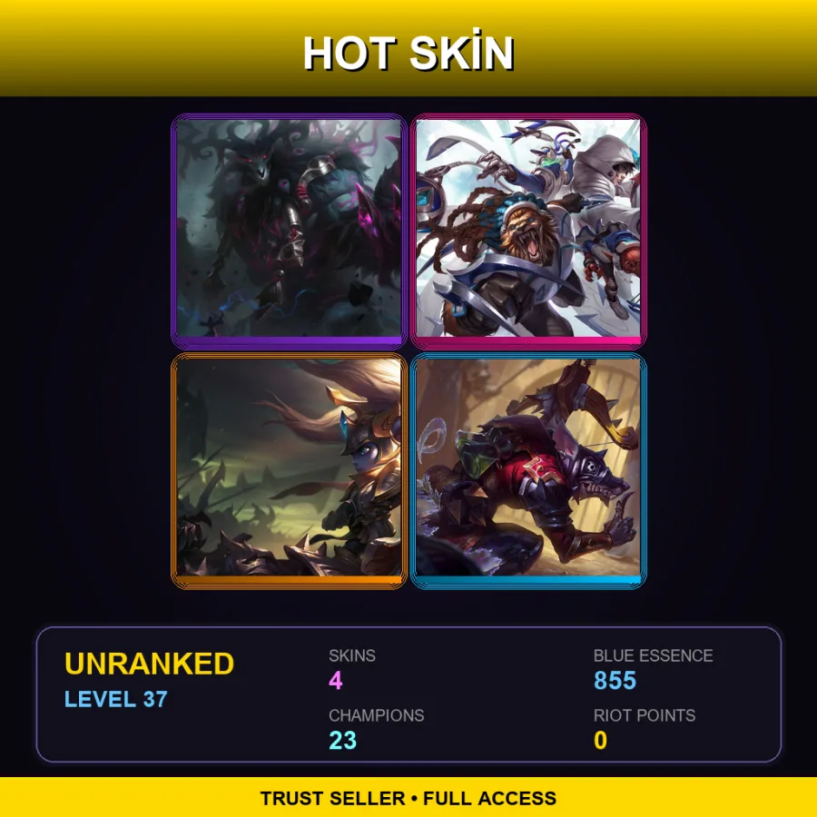 BR | Lv37 | Unranked | 4 Skin | 23 Champ