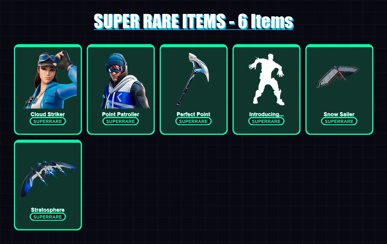 [PS4/PS5/XBOX/PC] | Cloud Striker | Point Patroller | Predator | Mandalorian | Menace | 18 skin | 31 pickaxe | 33 emote | 31 glider | Lv497
