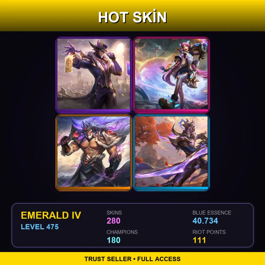 VN | Lv475 | Emerald IV | 280 Skin | 180 Champ