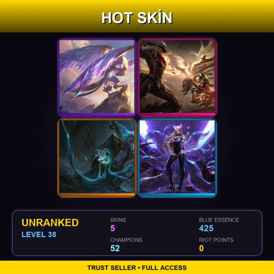 LAS | Lv38 | Unranked | 5 Skin | 52 Champ