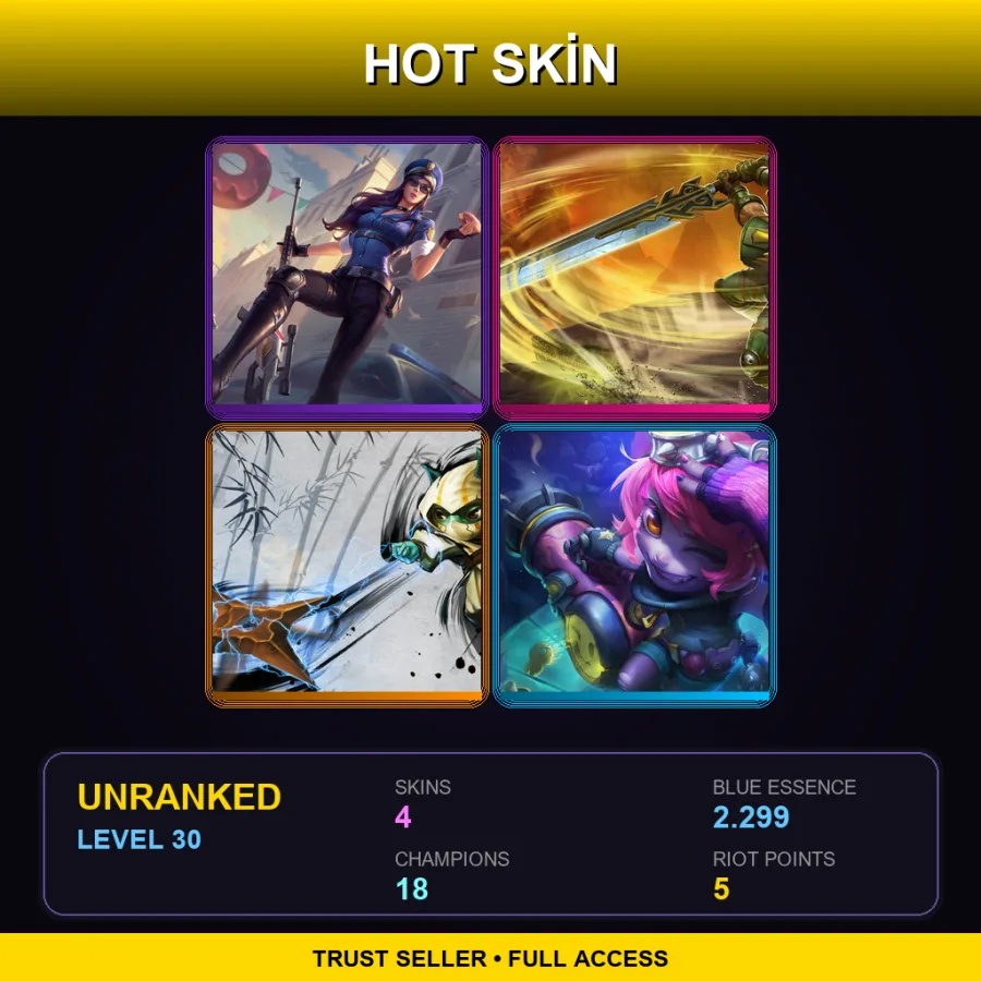 LAS | Lv30 | Unranked | 4 Skin | 18 Champ