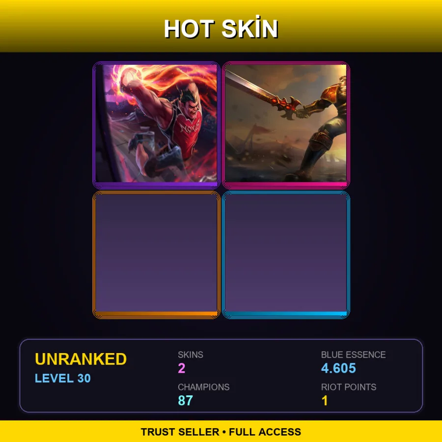 EUNE | Lv30 | Unranked | 2 Skin | 87 Champ