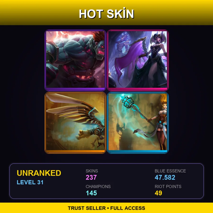 EUNE | Lv31 | Unranked | 237 Skin | 145 Champ