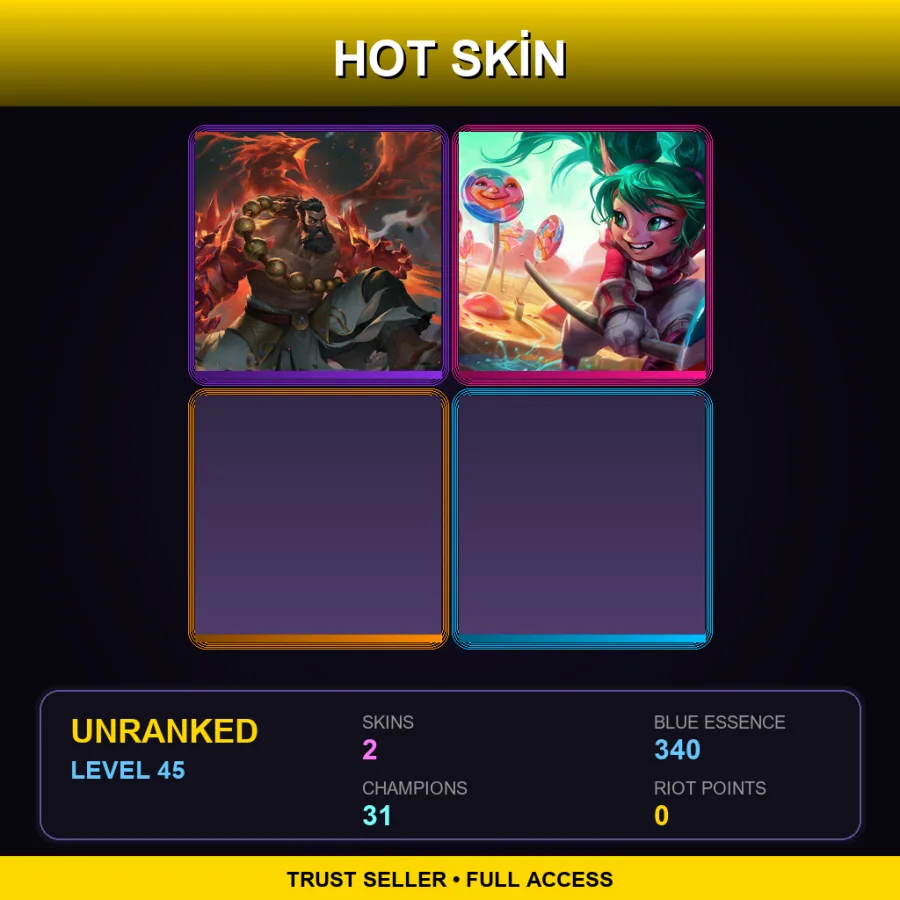 EUW | Spirit Guard Udyr | Lollipoppy | 2 Skin | 31 Champ | Lv45