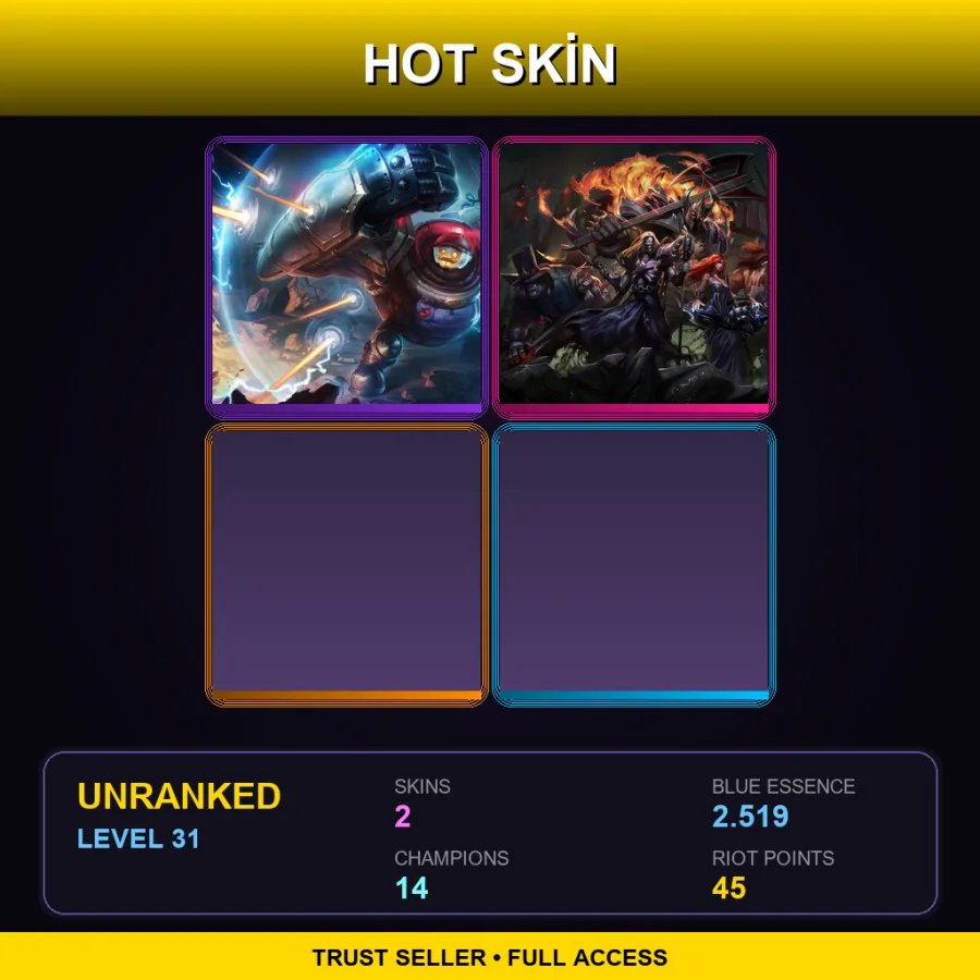 EUNE | Lv31 | Unranked | 2 Skin | 14 Champ