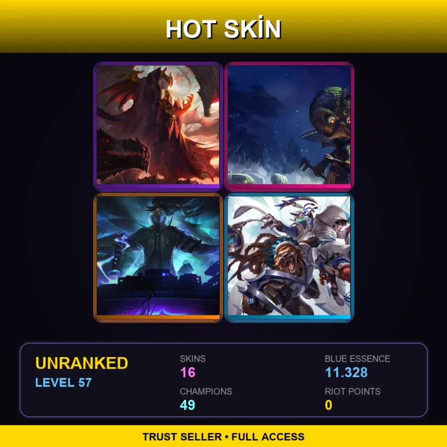SG | Lv57 | Unranked | 16 Skin | 49 Champ