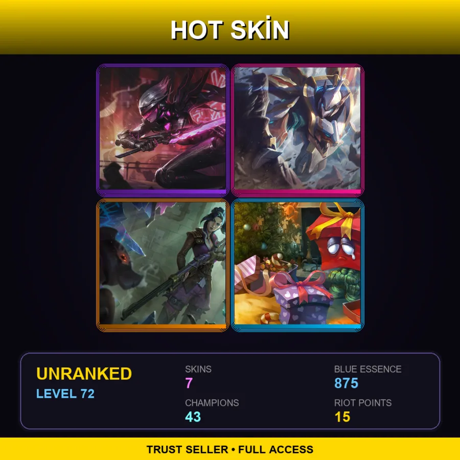 LAS | Lv72 | Unranked | 7 Skin | 43 Champ — Nightblade Irelia