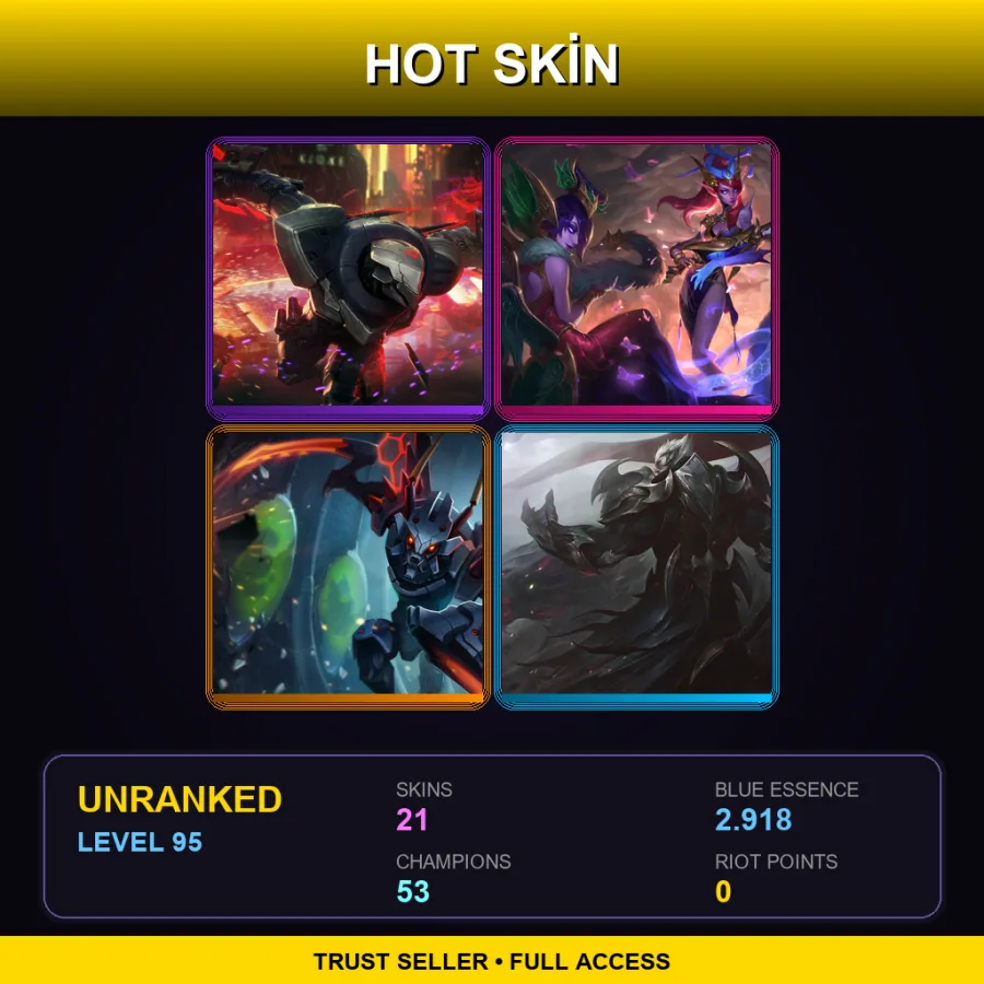 LAN | Lv95 | Unranked | 21 Skin | 53 Champ — Dreadnova Gangplank