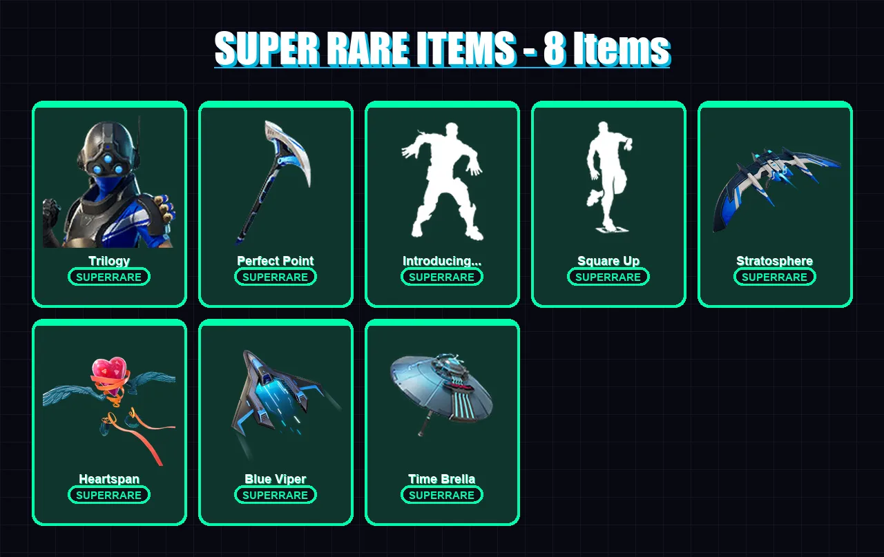 [PS4/PS5/PC] | Trilogy | Vendetta | Lynx | Zenith | Spectra Knight | 99 skin | 162 pickaxe | 125 emote | 142 glider | Lv2793