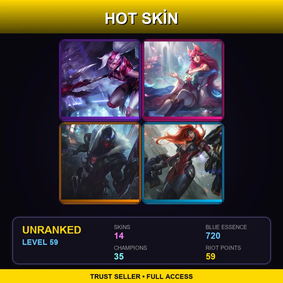 EUW | Lv59 | Unranked | 14 Skin | 35 Champ — Nightblade Irelia