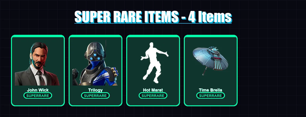 [PC] | John Wick | Trilogy | The Cube Queen | Midas | Predator | 83 skin | 85 pickaxe | 81 emote | 76 glider | Lv1267