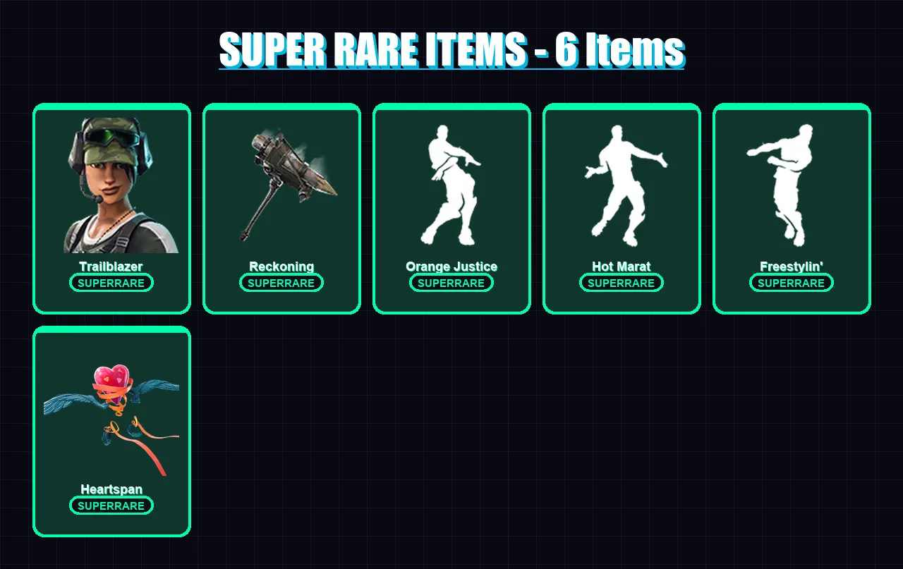 [PC/XBOX] | Trailblazer | Rox | The Ice King | Sentinel | Blackheart | 53 skin | 41 pickaxe | 65 emote | 41 glider | Lv697