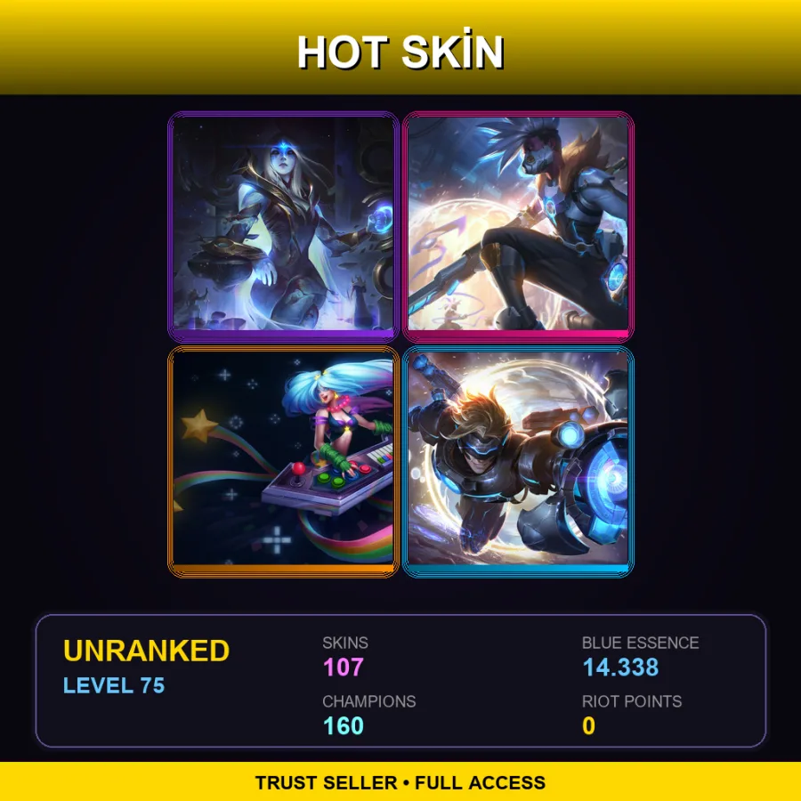 VN | Lv75 | Unranked | 107 Skin | 160 Champ