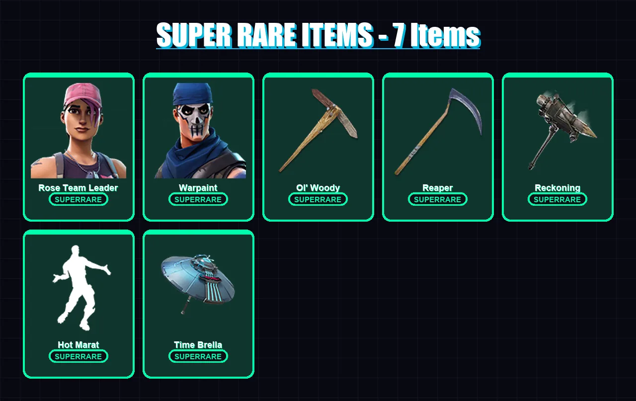 [PC/XBOX] | Rose Team Leader | Warpaint | Fusion | Zenith | Ronin | 135 skin | 146 pickaxe | 140 emote | 141 glider | Lv2156