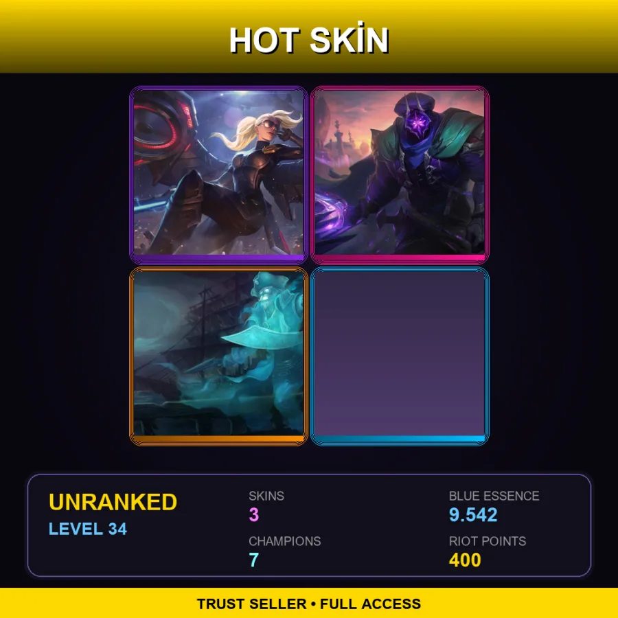EUW | Lv34 | Unranked | 3 Skin | 7 Champ — Nemesis Jax