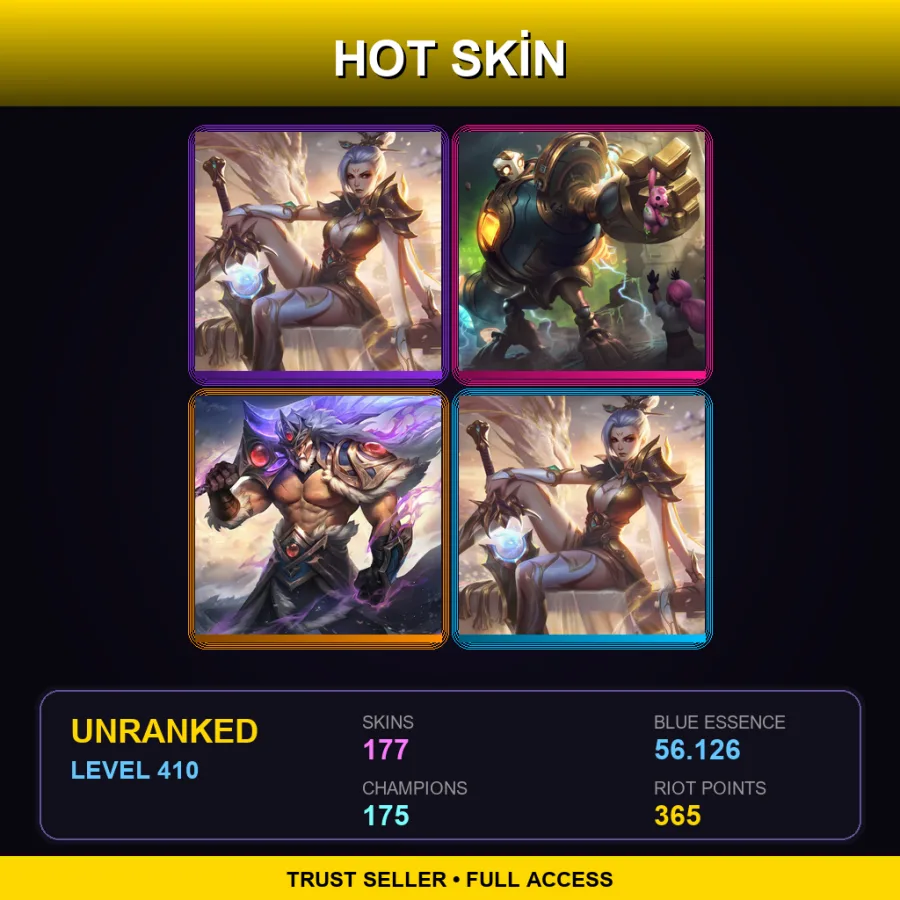 EUNE | Lv410 | Unranked | 177 Skin | 175 Champ — Battle Principal Yuumi