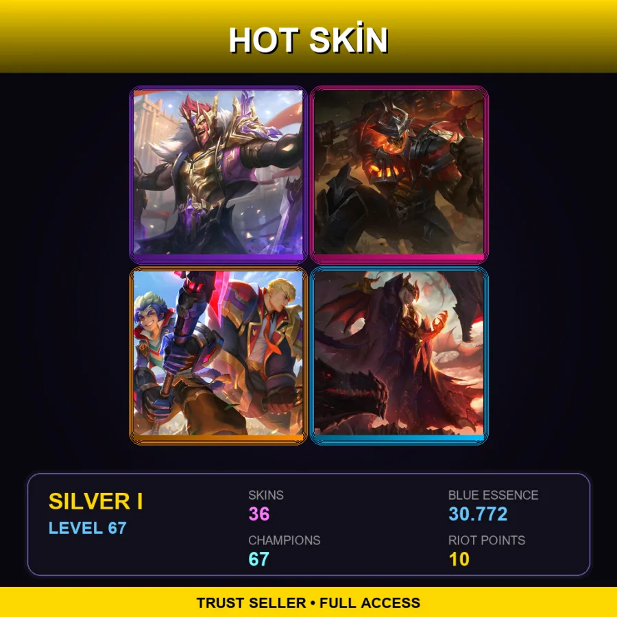 LAN | Lv67 | Silver I | 36 Skin | 67 Champ