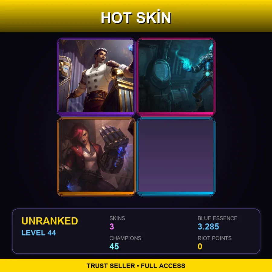 BR | Lv44 | Unranked | 3 Skin | 45 Champ