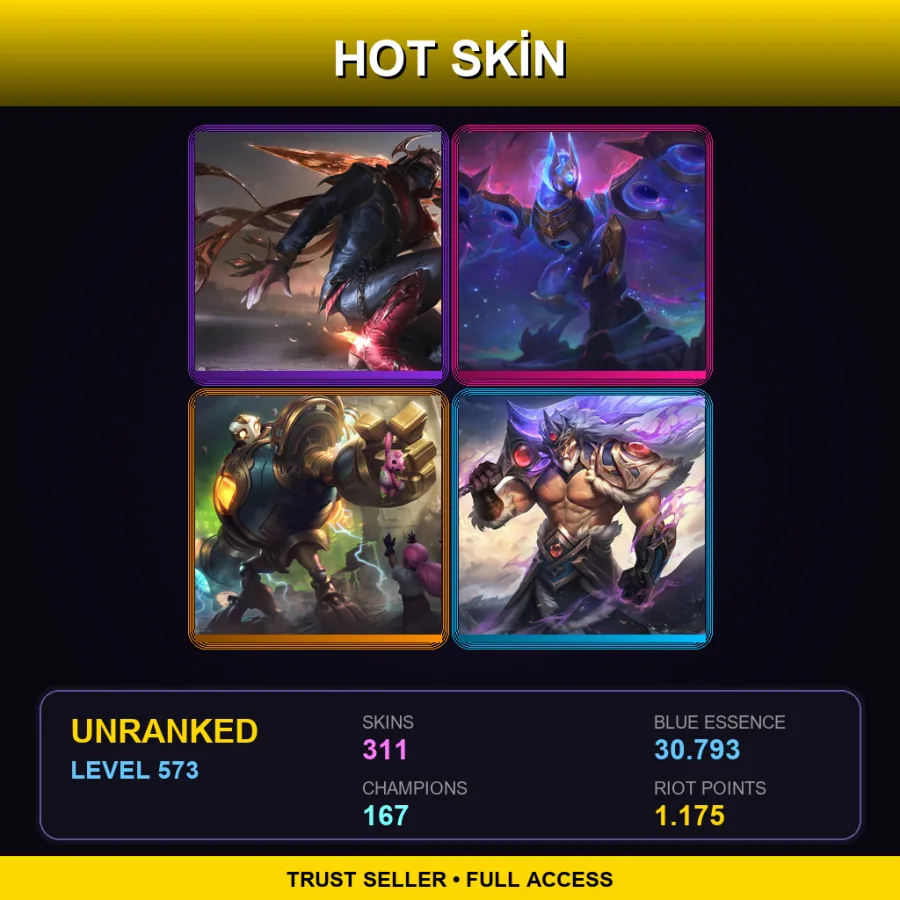 EUW | Lv573 | Unranked | 311 Skin | 167 Champ with Cassiopeia