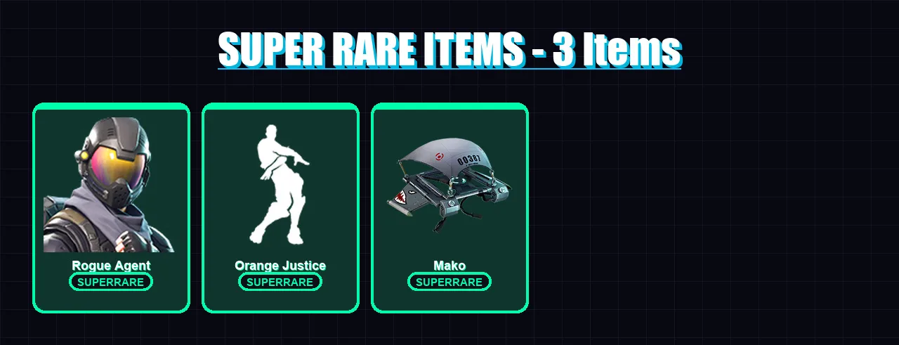 [PS4/PS5/XBOX/PC] | Rogue Agent | Carbide | Valor | Zoey | Battlehawk | 6 skin | 6 pickaxe | 24 emote | 10 glider | Lv230