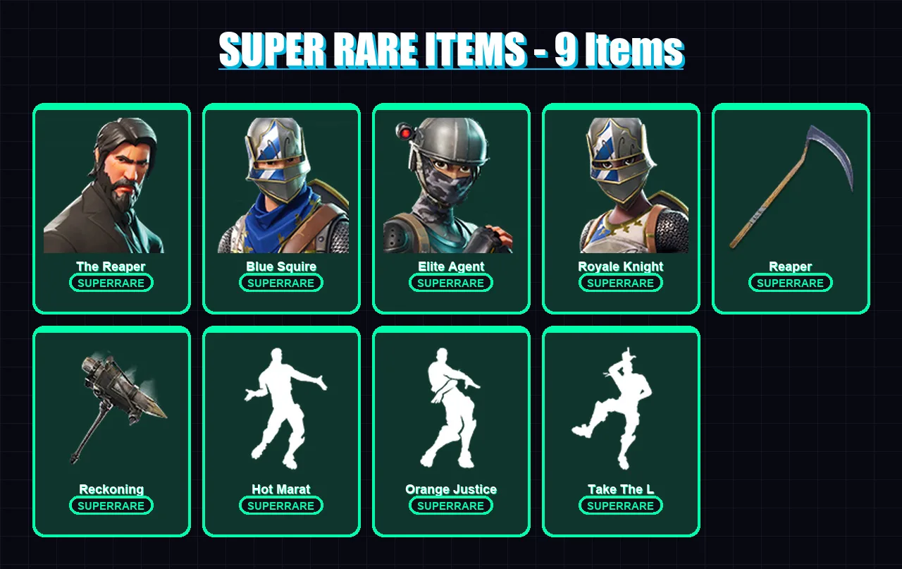 [PC/XBOX/PSN] | The Reaper | Blue Squire | Elite Agent | Royale Knight | The Scientist | 69 skin | 58 pickaxe | 72 emote | 61 glider | Lv720 — Fortnite account