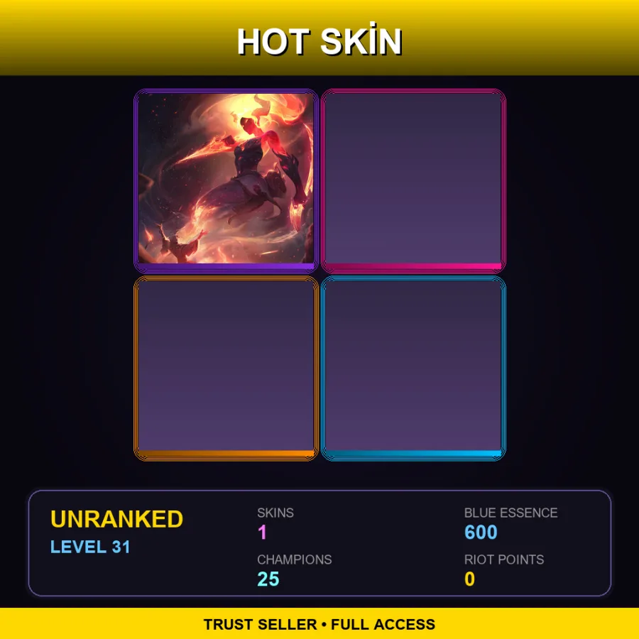 NA | Lv31 | Unranked | 1 Skin | 25 Champ