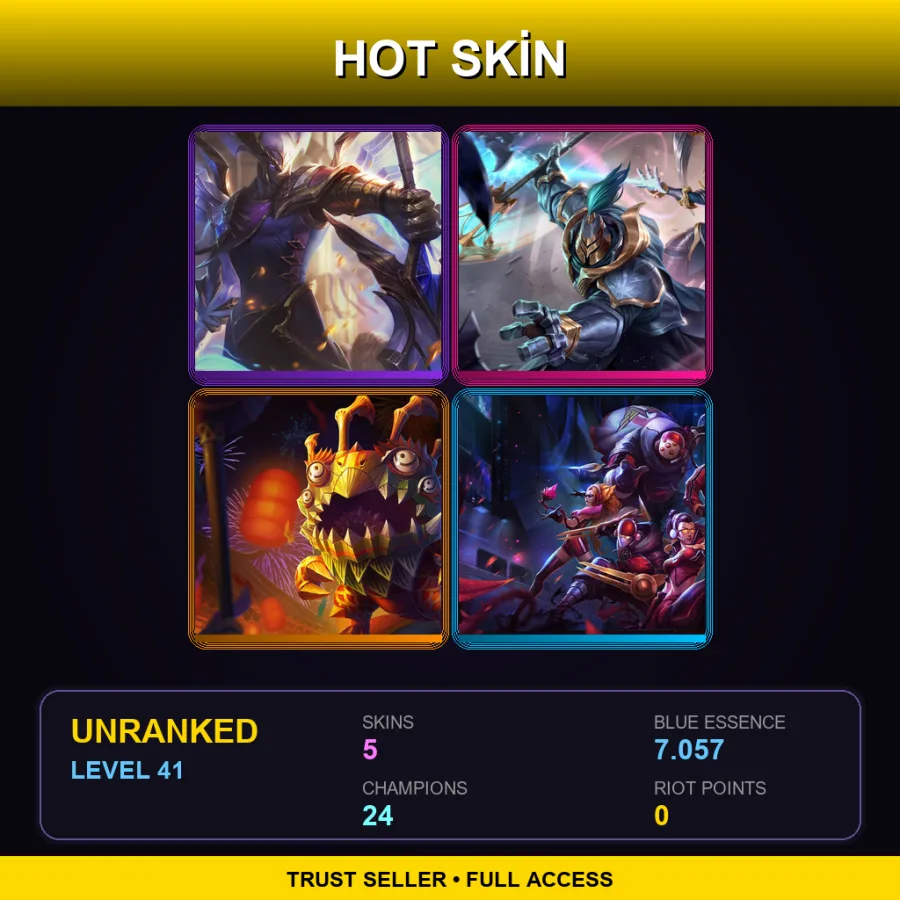 TR | Lv41 | Unranked | 5 Skin | 24 Champ