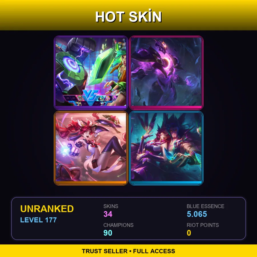 LAS | Lv177 | Unranked | 34 Skin | 90 Champ — Arcane Inventor Jayce